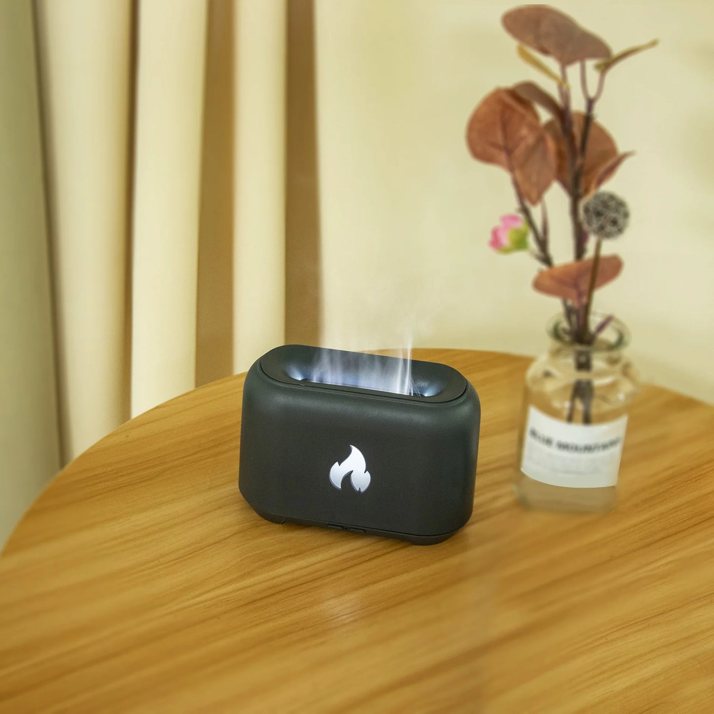 7 Colorful Simulation Flame Diffuser USB Plug-in Fragrance Office Home Flame Humidification Ultrasonic air Diffuser