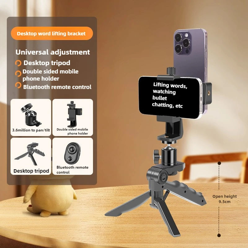 Phone Teleprompter Prompter Clip for Phone Live Broadcast Desktop Handheld Stand Video Subtitle Speech Read Tripod Accessories