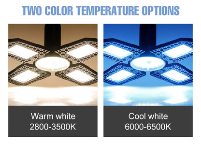 LED Garage Lamp 220V Floodlight E27 Light Bulb 200W 300W 400W Industrial Lighting Folding Warehouse Lampara Gym Ceiling Light