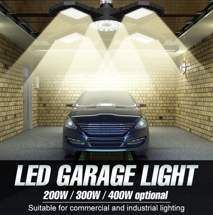 LED Garage Lamp 220V Floodlight E27 Light Bulb 200W 300W 400W Industrial Lighting Folding Warehouse Lampara Gym Ceiling Light