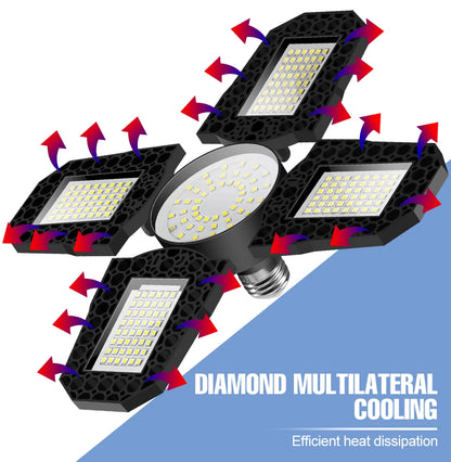 LED Garage Lamp 220V Floodlight E27 Light Bulb 200W 300W 400W Industrial Lighting Folding Warehouse Lampara Gym Ceiling Light