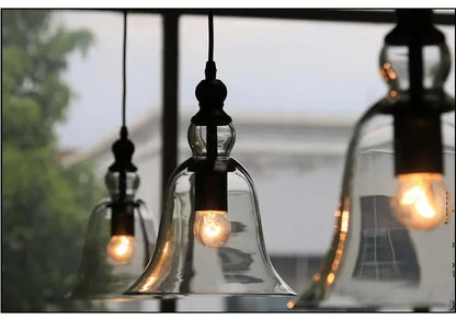European American Style Pendant Lighting Creative Bell Hanging Lamp Room Decoration Restaurant Cafe Bar Kitchen Dining Light