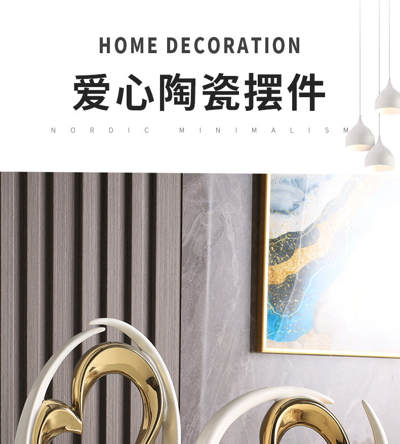 Creative Decoration Home Living Room foyer Wine Cabinet Decoration Ceramic Modern TV Cabinet Craft Decoratio