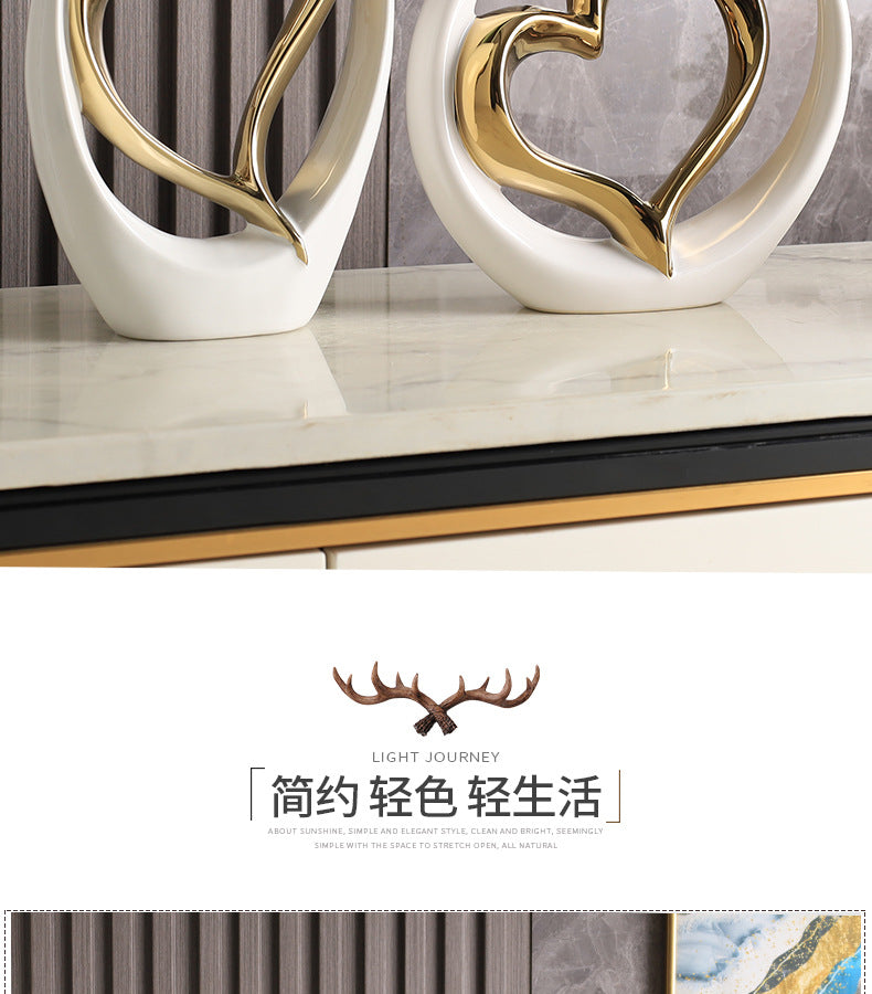 Creative Decoration Home Living Room foyer Wine Cabinet Decoration Ceramic Modern TV Cabinet Craft Decoratio