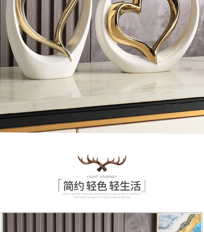 Creative Decoration Home Living Room foyer Wine Cabinet Decoration Ceramic Modern TV Cabinet Craft Decoratio