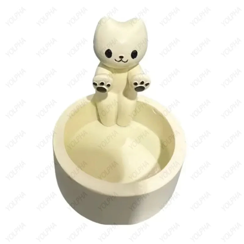 Cartoon Candle Holder Cat Dog Rabbit Desktop Decor Cute Candlestick Creative Gift for Home Aromatherapy Birthday Ornament