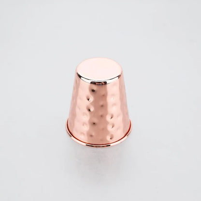 Moscow Mule Mug Set with Straw Copper Plated Hammered 350ml - 304 Stainless Steel Mini Cups with Gift Box for Bar and Home