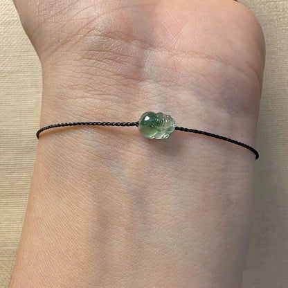 Jade Pixiu Bracelet Braided Bracelet For Women Men Wealth Good Luck Green Gemstone Stone Natural Jewelry Gifts