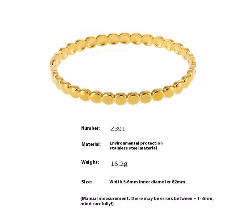 Women's Bracelet Simple Style and Buckle That Won't Fade Fashionable and Versatile Jewelry Accessories