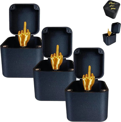 Middle Finger Surprise Gift Boxs Christmas Fun Prank Gift Offices Desk Home Decor Gift Decoration Toys Children Miniature Items