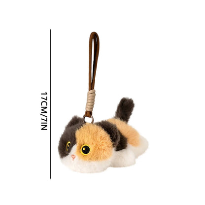 Cute Cartoon Cat Plush Toys Soft Plush Doll Car Bag Pendant Key Chain Stuffed Animals Toy Kids Girl Boy Gifts