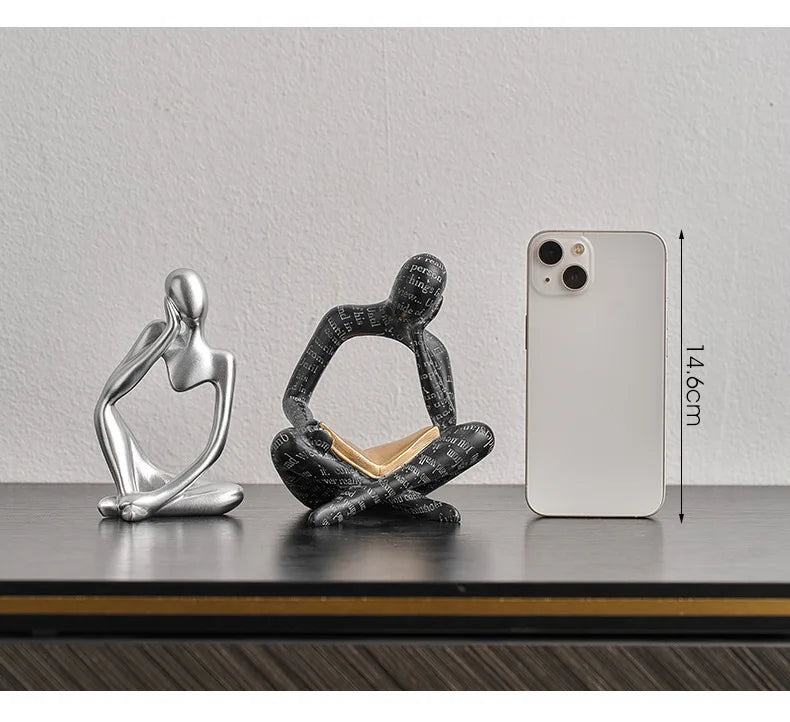 Creative Design Art Couple Figurines TV Cabinet Wine Cabinet Living Room Home Decor Soft Decoration Car Decoration