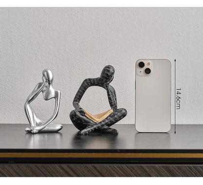 Creative Design Art Couple Figurines TV Cabinet Wine Cabinet Living Room Home Decor Soft Decoration Car Decoration