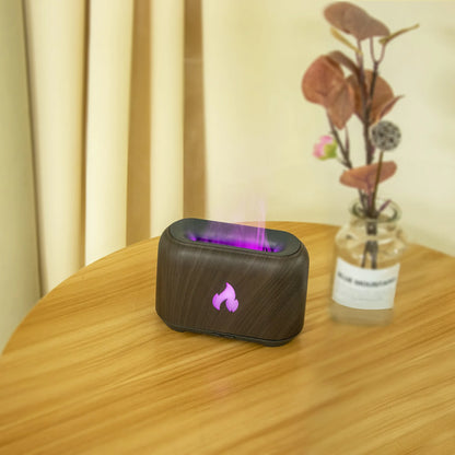 7 Colorful Simulation Flame Diffuser USB Plug-in Fragrance Office Home Flame Humidification Ultrasonic air Diffuser