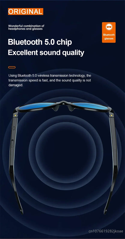 Original Lecoo C8 Glasses Earphones Wireless Bluetooth 5.0 Sunglasses Outdoor Sport Cycling Earbuds HiFi Stereo Music Headphones