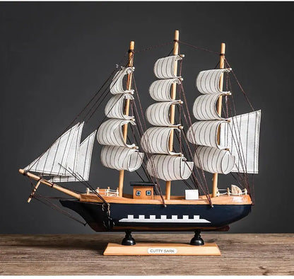Wooden Sailboat Model home decor Mediterranean Style Home Decoration Accessories Creative Decoration Room Decor Birthday Gift