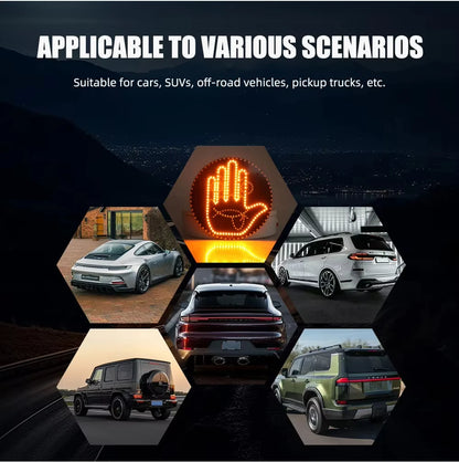 Funny LED Expression Gesture Atmospere Lamp With Remote Control Multi-function Display Car Rear Windshield Ambient Mood Light