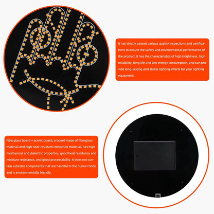 Funny LED Expression Gesture Atmospere Lamp With Remote Control Multi-function Display Car Rear Windshield Ambient Mood Light
