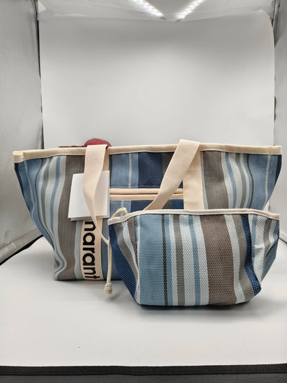Sac tissé arc-en-ciel à la mode, sac de shopping décontracté, sac à main
