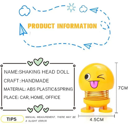 1pcs Funny Shaking Head Doll Car Small Ornaments Cute Car Accessories Interior Trims Creative Car Toys Decoration Accessories