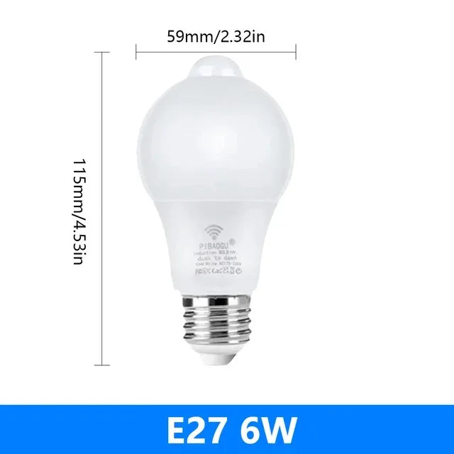 Motion Sensor Light 220V 110V E27 6W 9W 12W 15W 18W 20W LED Lamp Auto Smart Infrared Bulb Energy Saving Bombillas Home Porch