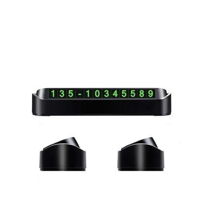 Car Accessories Mini Portable Telephone Number Plate With Switch Phone Number Business Card Temporary Parking Card Plate