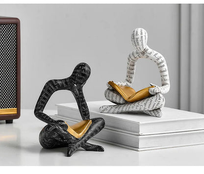 Creative Design Art Couple Figurines TV Cabinet Wine Cabinet Living Room Home Decor Soft Decoration Car Decoration