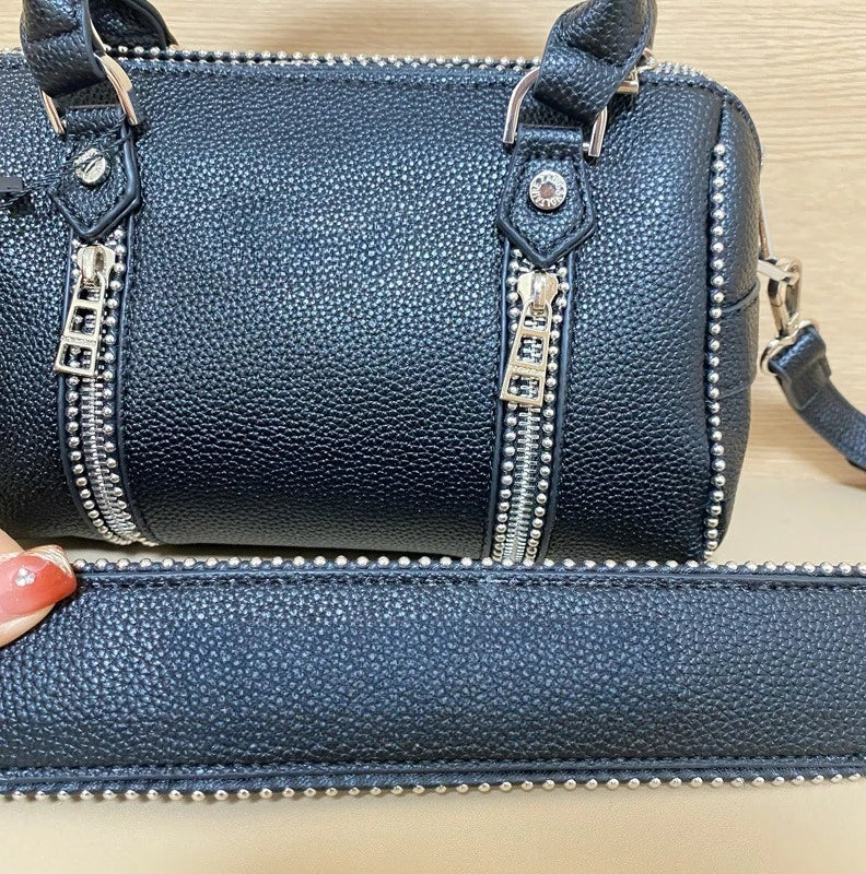 2025 nouveau zv haute qualité Y2K Lychee noir sac à bandoulière en cuir femmes seau sac oreiller sac