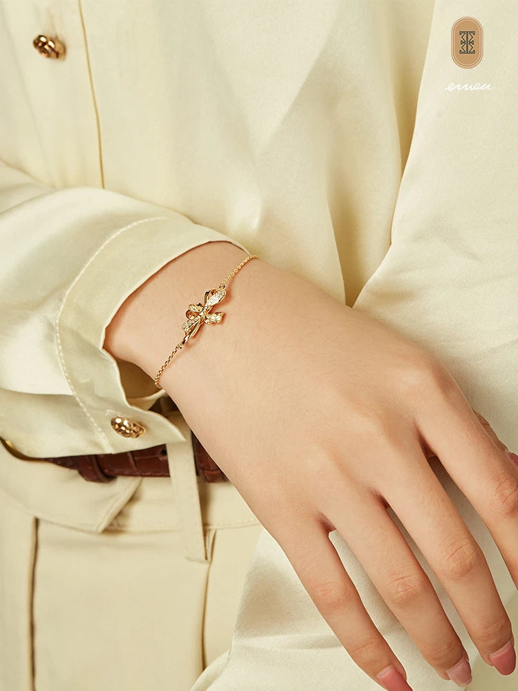 Bracelet French Bow Bracelet Silver-plated Light Luxury Niche High-end Sense Retro Temperament