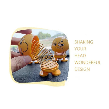 1pcs Funny Shaking Head Doll Car Small Ornaments Cute Car Accessories Interior Trims Creative Car Toys Decoration Accessories
