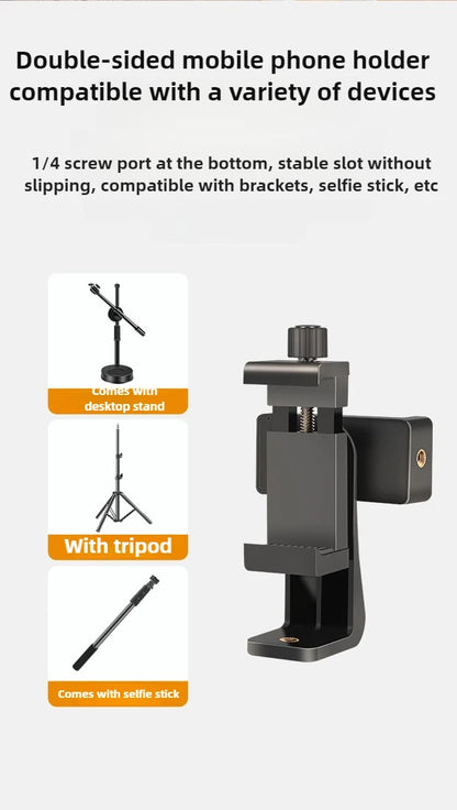 Phone Teleprompter Prompter Clip for Phone Live Broadcast Desktop Handheld Stand Video Subtitle Speech Read Tripod Accessories