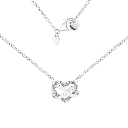 Sparkling Infinity Heart Collier Necklace Ketten Fashion S925 New Sterling Silver Collier Choker Jewelry Female Chain Necklaces