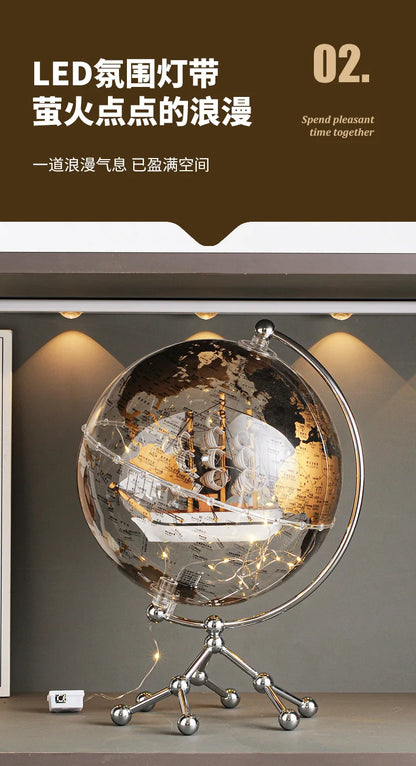 Hot Creative Globe Ornaments For Home Office Wine Cabinet Tv Cabinet Living Room Good Atmosphere High-End Decorations Gift