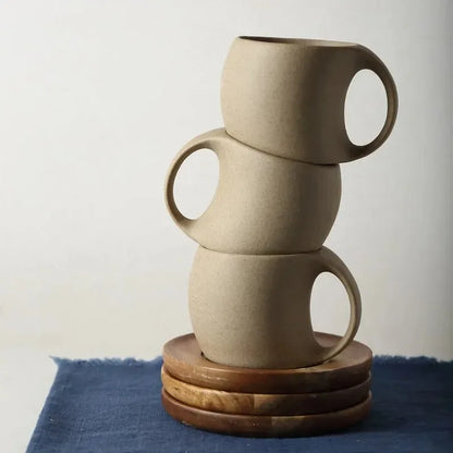 Vintage tasse à café en céramique soucoupe petit déjeuner lait avoine boisson tasse exquise thé de l'après-midi tasse à café