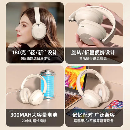 Bluetooth Music Headset New Over-the-Ear Wireless Headphones Versatile for High-Power Sports Mobile Headphones