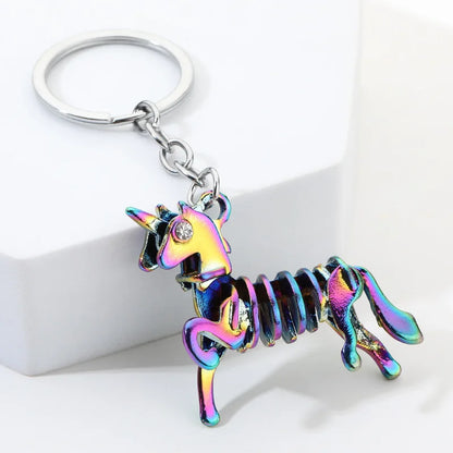 Vintage Mechanical Screw Robot Keychain Creative Movable Joint Steampunk Robot Car Key Holder For Men Backpack Pendants