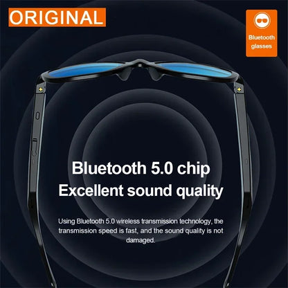 Original Lecoo C8 Glasses Earphones Wireless Bluetooth 5.0 Sunglasses Outdoor Sport Cycling Earbuds HiFi Stereo Music Headphones