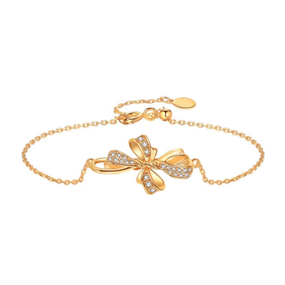 Bracelet French Bow Bracelet Silver-plated Light Luxury Niche High-end Sense Retro Temperament