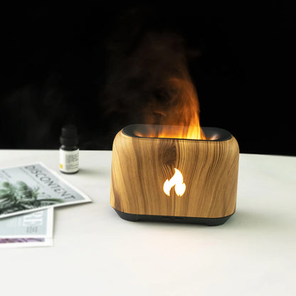 7 Colorful Simulation Flame Diffuser USB Plug-in Fragrance Office Home Flame Humidification Ultrasonic air Diffuser
