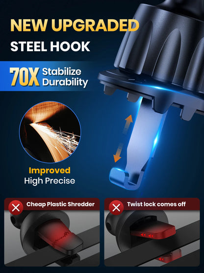 TOPK Car Phone Holder Air Vent Car Mount [Big Phone & Thick Cases] Hands Free Cell Phone Automobile Clamp Cradles for All Phones
