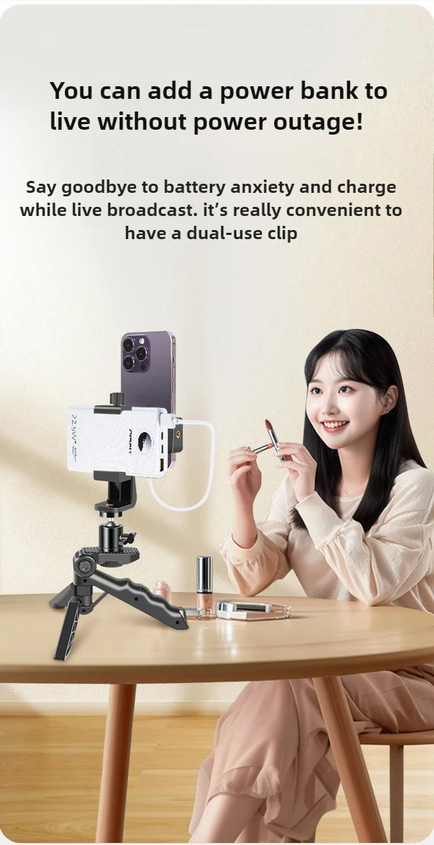 Phone Teleprompter Prompter Clip for Phone Live Broadcast Desktop Handheld Stand Video Subtitle Speech Read Tripod Accessories