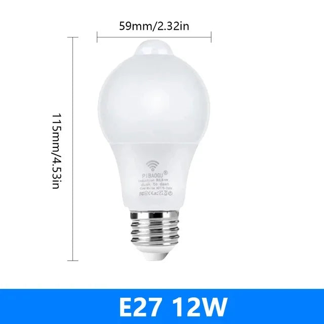 Motion Sensor Light 220V 110V E27 6W 9W 12W 15W 18W 20W LED Lamp Auto Smart Infrared Bulb Energy Saving Bombillas Home Porch