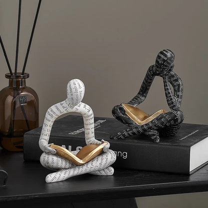 Creative Design Art Couple Figurines TV Cabinet Wine Cabinet Living Room Home Decor Soft Decoration Car Decoration