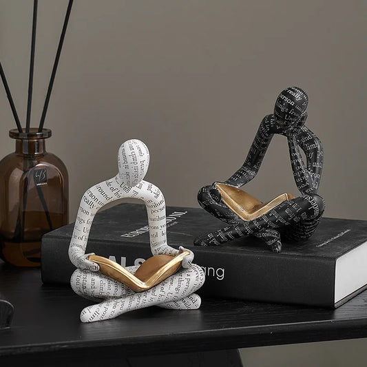 Creative Design Art Couple Figurines TV Cabinet Wine Cabinet Living Room Home Decor Soft Decoration Car Decoration