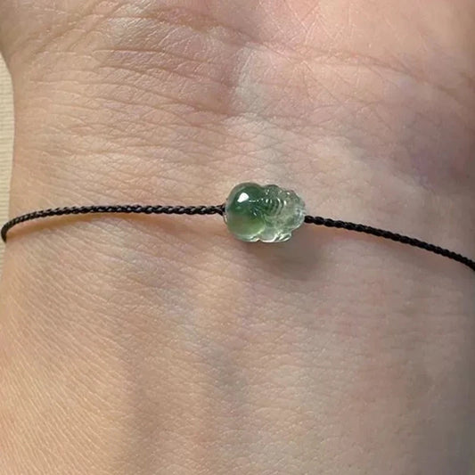 Jade Pixiu Bracelet Braided Bracelet For Women Men Wealth Good Luck Green Gemstone Stone Natural Jewelry Gifts