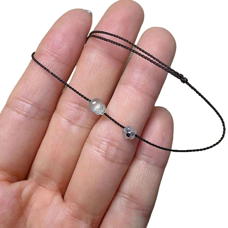 Jade Pixiu Bracelet Braided Bracelet For Women Men Wealth Good Luck Green Gemstone Stone Natural Jewelry Gifts