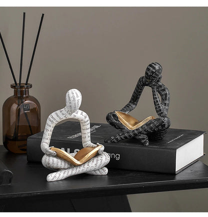 Creative Design Art Couple Figurines TV Cabinet Wine Cabinet Living Room Home Decor Soft Decoration Car Decoration