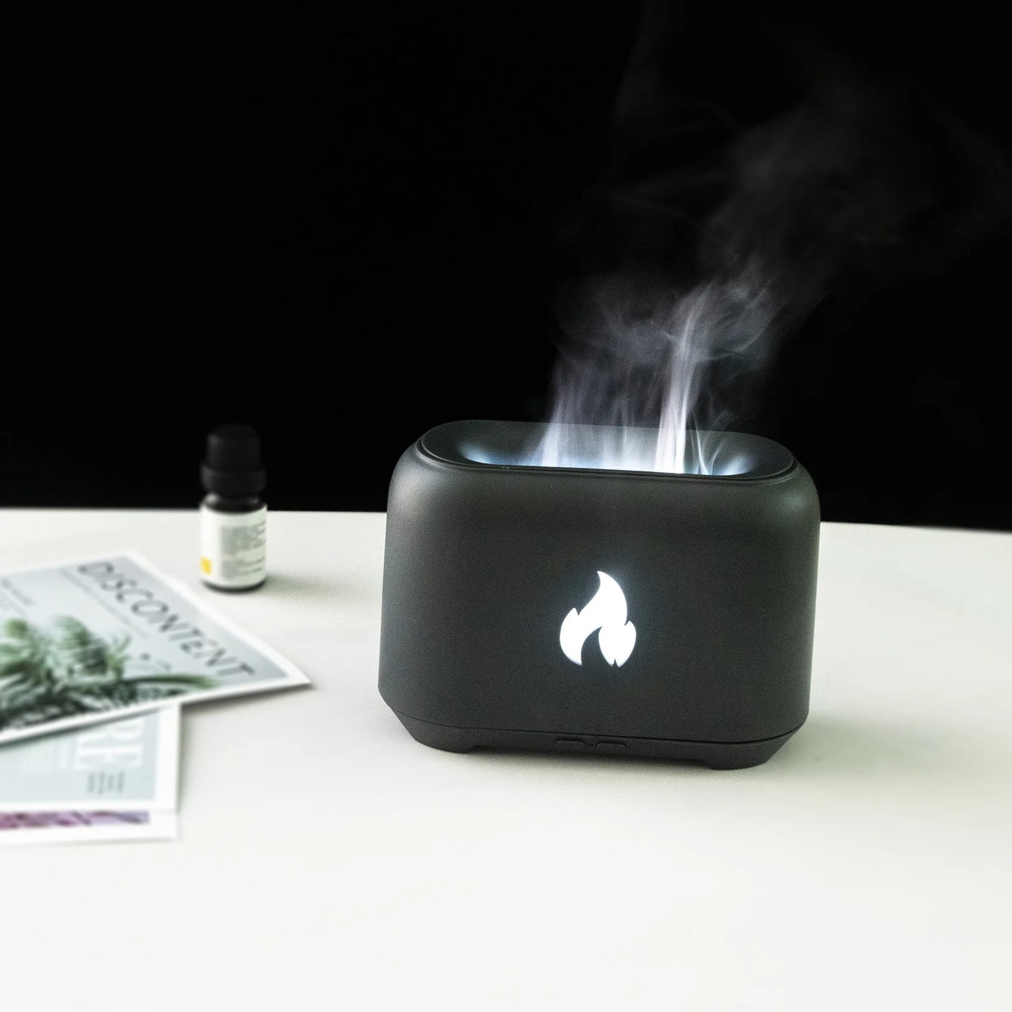 7 Colorful Simulation Flame Diffuser USB Plug-in Fragrance Office Home Flame Humidification Ultrasonic air Diffuser