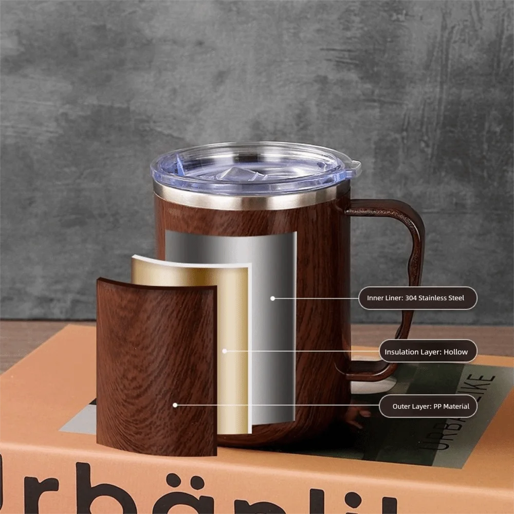 Travel Mug 500ml Stainless Steel Mug Leakproof Lid Food Grade Vacuum Insulated Cup BPA Free Insulated Tumbler Home Office