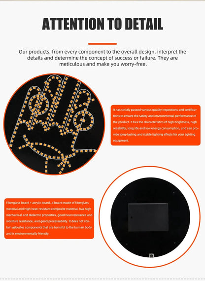 Funny LED Expression Gesture Atmospere Lamp With Remote Control Multi-function Display Car Rear Windshield Ambient Mood Light